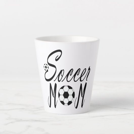 サッカーママラテコーヒーマグ カフェラテマグ (正面)