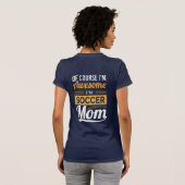 サッカーママレトロ文字デザイン2 Tシャツ (裏面フル)