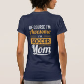 サッカーママレトロ文字デザイン2 Tシャツ (裏面)