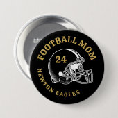サッカーママヴィンテージサッカーヘルメッパーソナライズされたト 缶バッジ (正面&裏面)