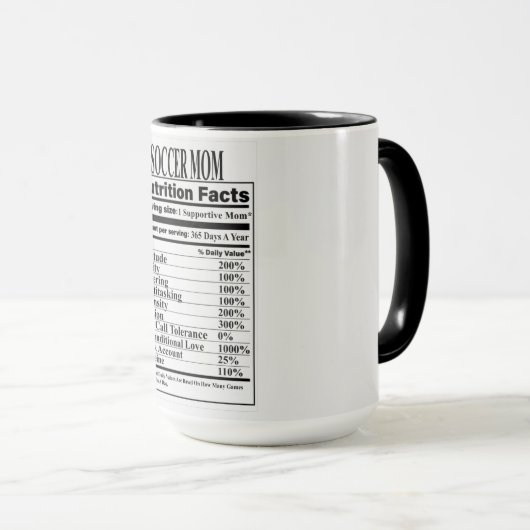 サッカーママ栄養ファクトマグカップ マグカップ (正面右)