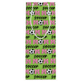 サッカーママ母の日のパターン ワインギフトバッグ (裏面)