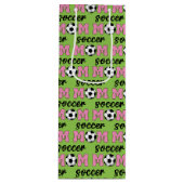 サッカーママ母の日のパターン ワインギフトバッグ (正面)