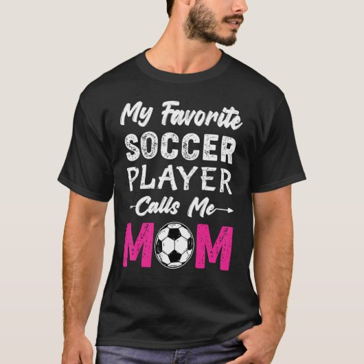 サッカーママ母の日ママ女性用のママの衣装 Tシャツ (正面)