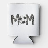 サッカーママ水玉模様サッカーボールカスタム 缶クーラー (正面)