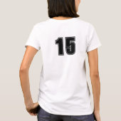 サッカーママ水玉模様サッカーボールカスタム Tシャツ (裏面)