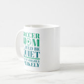 サッカーママ静か コーヒーマグカップ (正面左)