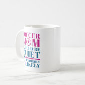 サッカーママ静か コーヒーマグカップ (正面左)