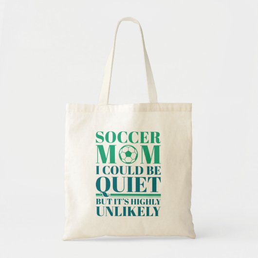サッカーママ静か トートバッグ (正面)