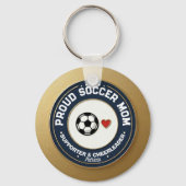サッカーママ ゴールド 応援する母 名前入り キーホルダー (裏面)