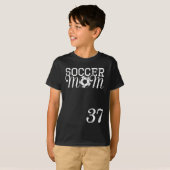 サッカーママ ジャージ ナンバー37 お気に入りの選手 #37 テ Tシャツ (正面フル)