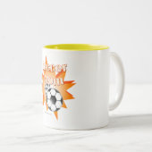 サッカーママ ツートーンマグカップ (正面右)