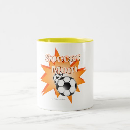 サッカーママ ツートーンマグカップ (中央)