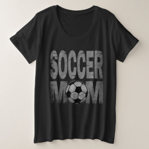 サッカーママ プラスサイズTシャツ
