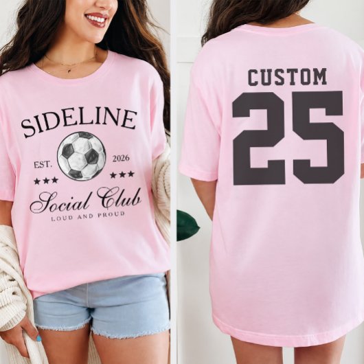 サッカーママ 応援クラブ スポーツママ ゲームデー Tシャツ