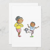 サッカーママ 招待状 (正面/裏面)