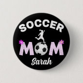 サッカーママ 缶バッジ (正面)