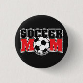 サッカーママ 缶バッジ (正面)