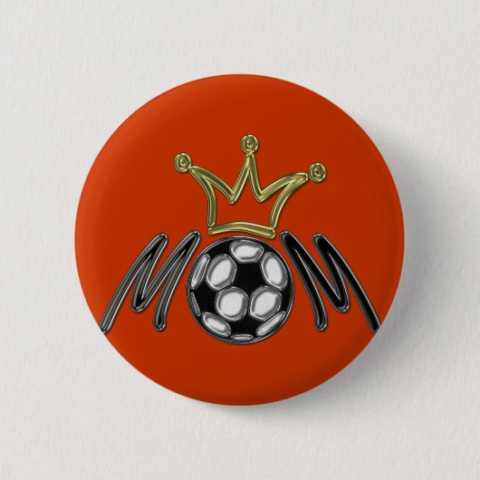 サッカーママ 缶バッジ (正面)