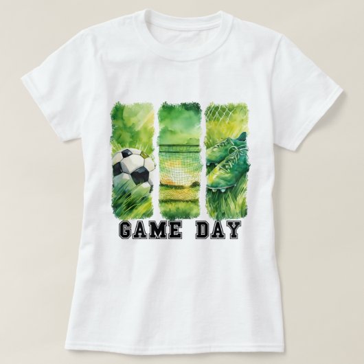 サッカーママ、試合日用シャツ、サッカーシャツ Tシャツ (デザイン正面)