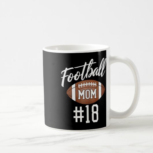 サッカーママ#18母おもしろい女タッチダウン女の子 コーヒーマグカップ (右)