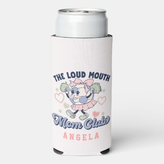 サッカーマムセパーソナライズされたッツァークーラーボックス スリム缶クーラー (Seltzer裏面)