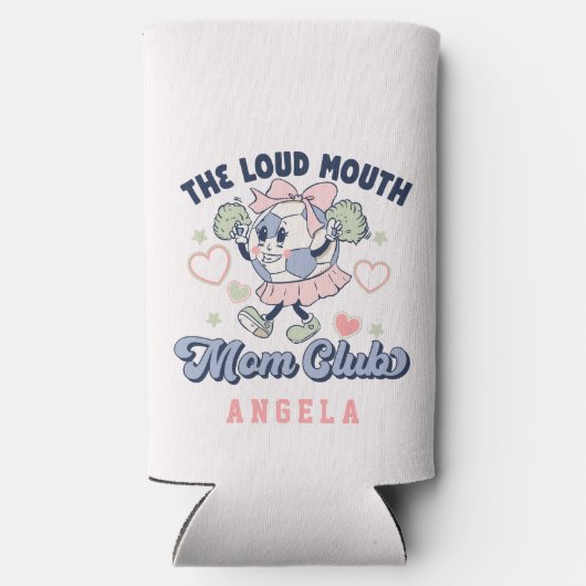 サッカーマムセパーソナライズされたッツァークーラーボックス スリム缶クーラー (裏面)