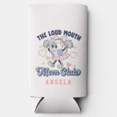 サッカーマムセパーソナライズされたッツァークーラーボックス スリム缶クーラー (正面)