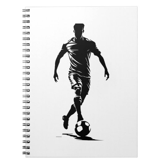 サッカーマンのボールデザイン ノートブック (正面)
