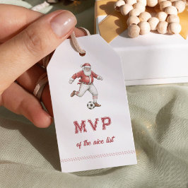 サッカーマン・サンタ MVP オブ・ザ・ナイスリスト クリスマス ギフトタグ