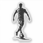 サッカーマン+ボールデザイン シール (正面)