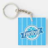 サッカーマーム（青）キーリング キーホルダー (正面)