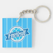 サッカーマーム（青）キーリング キーホルダー (裏面)