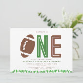 サッカーミニマルファーストBIrthdayパーティースポーツ 招待状 (スタンド正面)