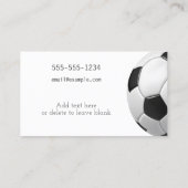 サッカーミニマルボール草QRコードサッカーコーチ 名刺 (裏面)