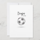 サッカーミニマル誕生日モダン招待 招待状 (裏面)