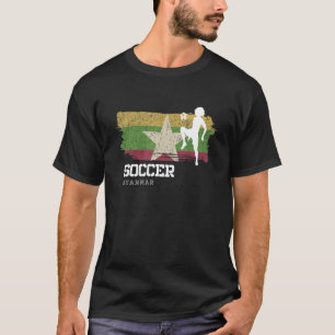 サッカーミャンマー国旗サッカー女子サッカー女子 Tシャツ