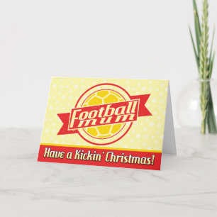 サッカームームレッドクリスマスカード シーズンカード