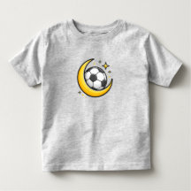 サッカームーンのトドラーTシャツ - かわいい夜のサッカー