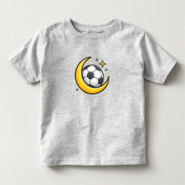 サッカームーンのトドラーTシャツ - かわいい夜のサッカー トドラーTシャツ