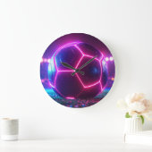 サッカーメガスタジアム ラージ壁時計 (ホーム)