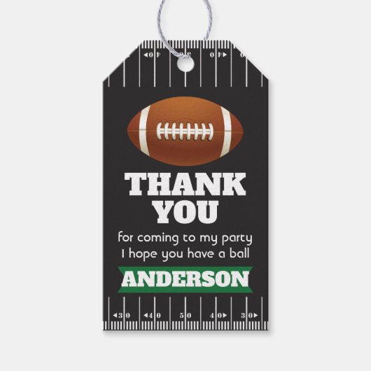 サッカーメッセージカード – サッカー誕生日パーティーラベル ギフトタグ (正面)