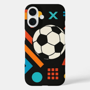 サッカーモダンアート iPhone 16ケース