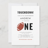 サッカーモダンテーマキッドの最初の誕生日パーティー 招待状 (正面)