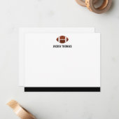 サッカーモダンフラパーソナライズされたット ノートカード (正面/裏面インサイチュ)