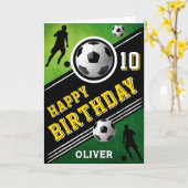 サッカーモダンボール選手誕生日 カード (黄色い花)