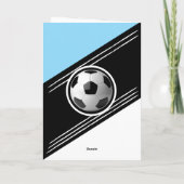 サッカーモダンボール選手誕生日 カード (裏面)