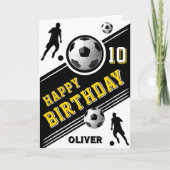 サッカーモダンボール選手誕生日 カード (正面)