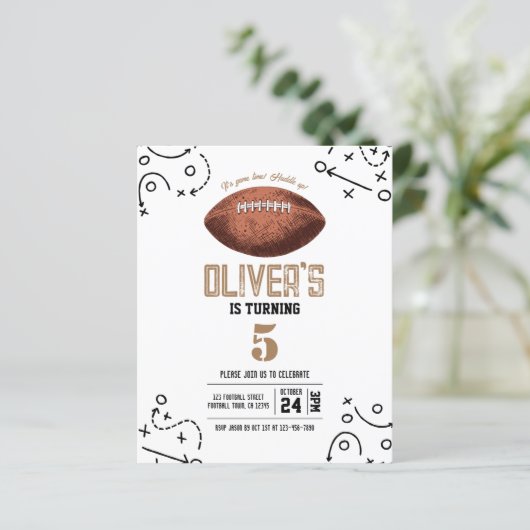 サッカーモダン戦術バジェット誕生日招待状 (スタンド正面)