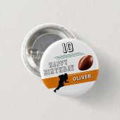 サッカーモダン選手シルエットハッピーバースデー 缶バッジ (正面&裏面)